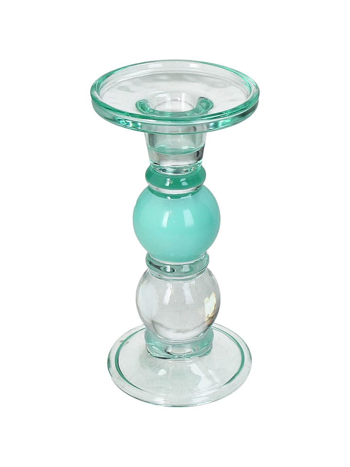 Kersten Świecznik w kolorze turkusowym - wys. 17,5 x Ø 9 cm rozmiar: onesize