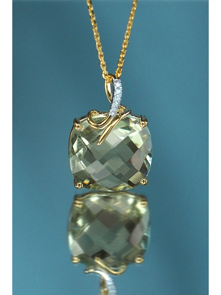 ATELIER DU DIAMANT Złota zawieszka z diamentami rozmiar: onesize