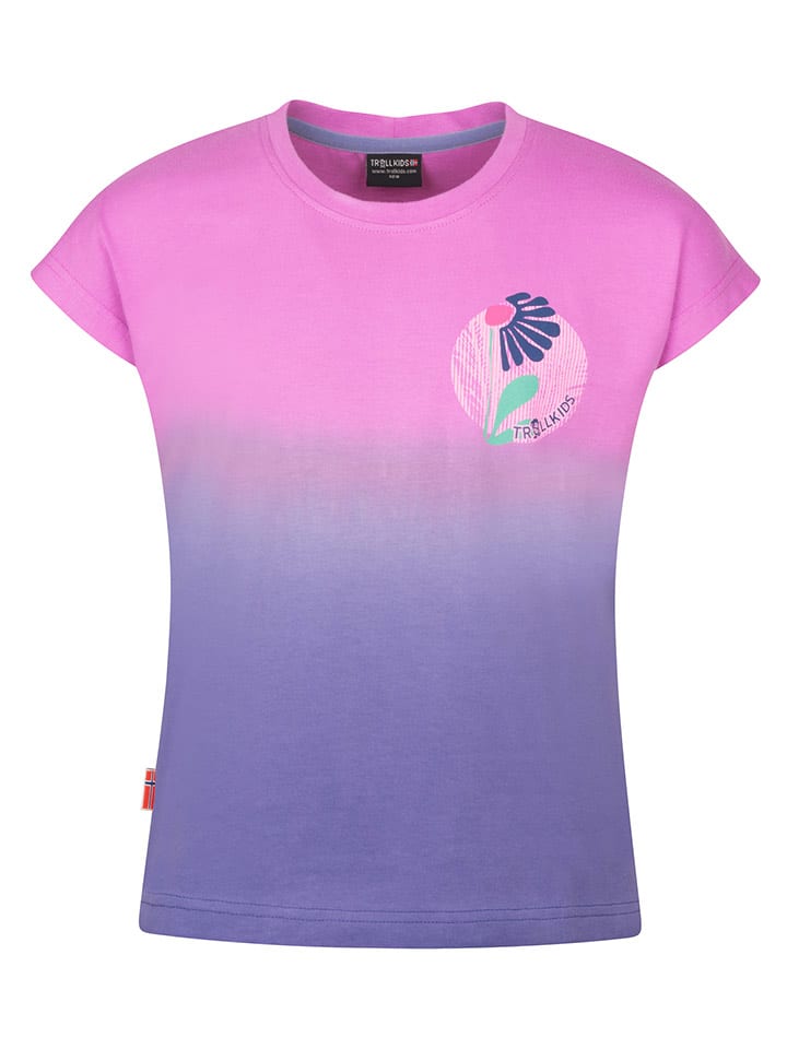 Trollkids Koszulka funkcyjna "Yttersand" w kolorze jasnoróżowo-fioletowym rozmiar: 140