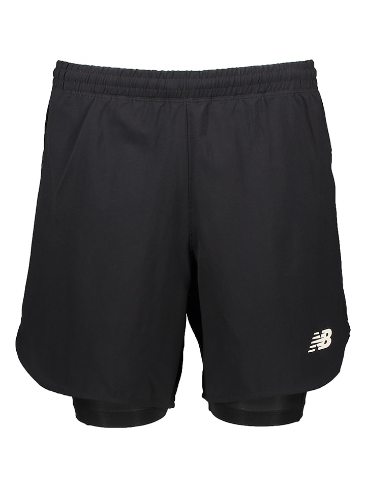New Balance Szorty funkcyjne 2w1 "Q Speed" w kolorze czarnym rozmiar: S