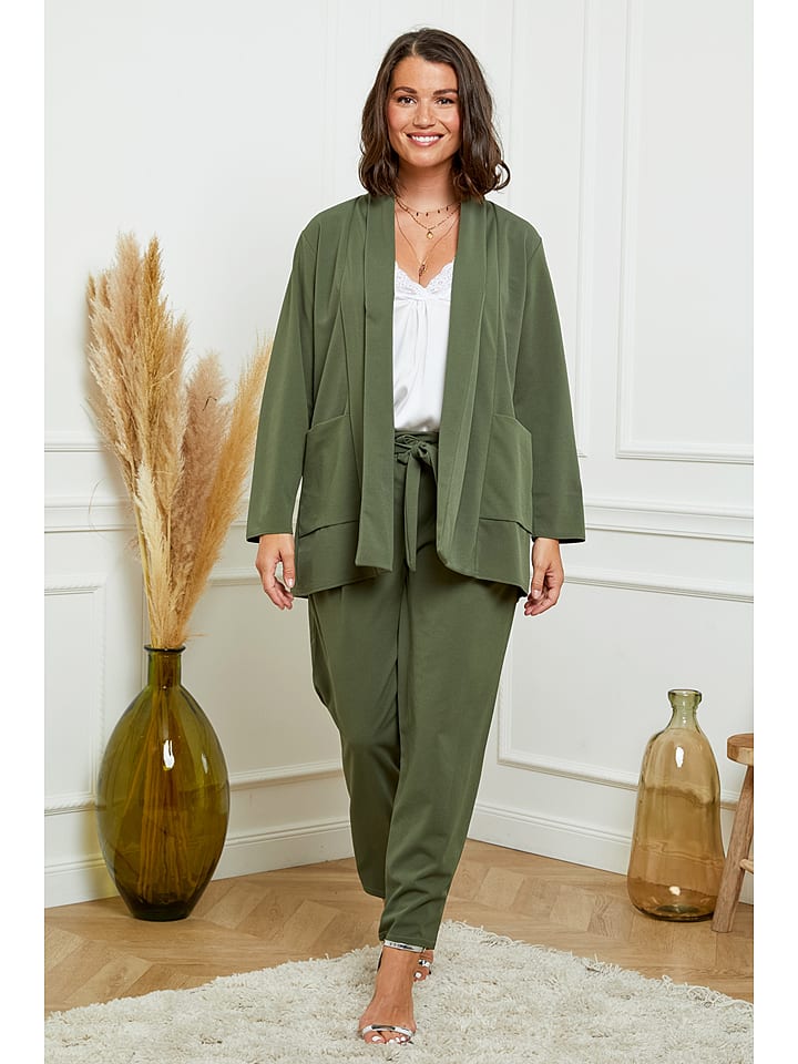 Curvy Lady 2-częściowy zestaw w kolorze khaki rozmiar: 40/42