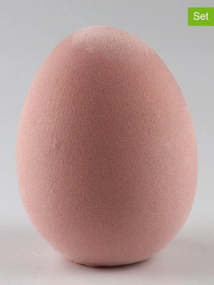 AM Design Figurki dekoracyjne (2 szt.) w kolorze jasnróżowym - wys. 10 x Ø 6,5 cm rozmiar: onesize