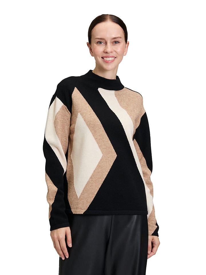 Betty Barclay Sweter w kolorze czarno-beżowym rozmiar: 38