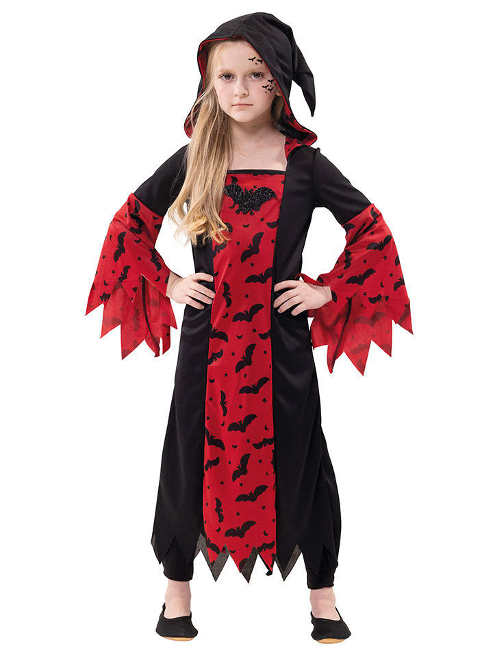 Party x People Sukienka kostiumowa "Witch Vampira" w kolorze czarno-czerwonym rozmiar: 164