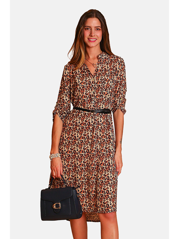 William de Faye Sukienka w kolorze beżowo-jasnobrązowym rozmiar: 42