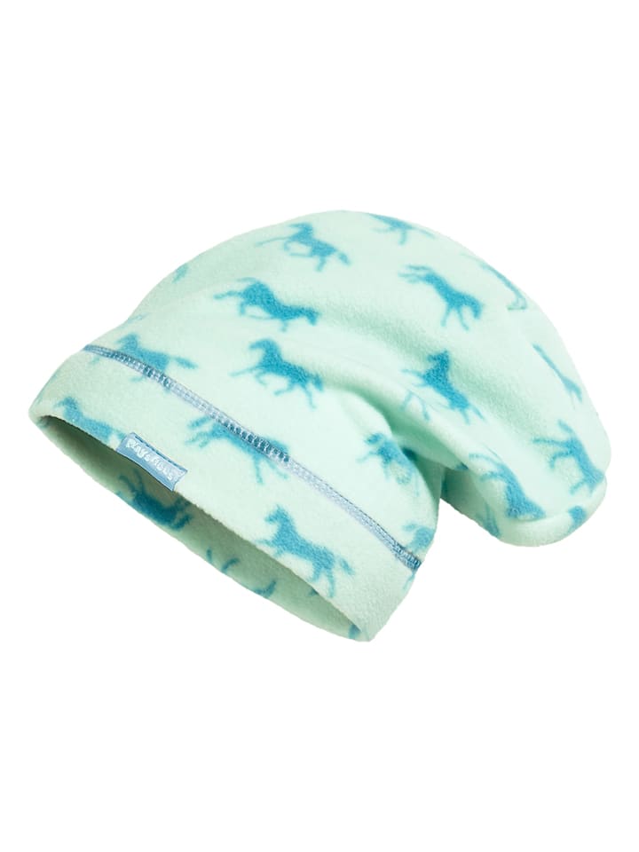 Playshoes Polarowa czapka beanie w kolorze turkusowym rozmiar: 55 cm