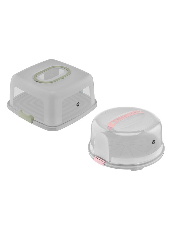 Emsa Pojemnik "Prep & Bake" w kolorze szaro-zielonym na wypieki - 37 x 33 cm rozmiar: onesize