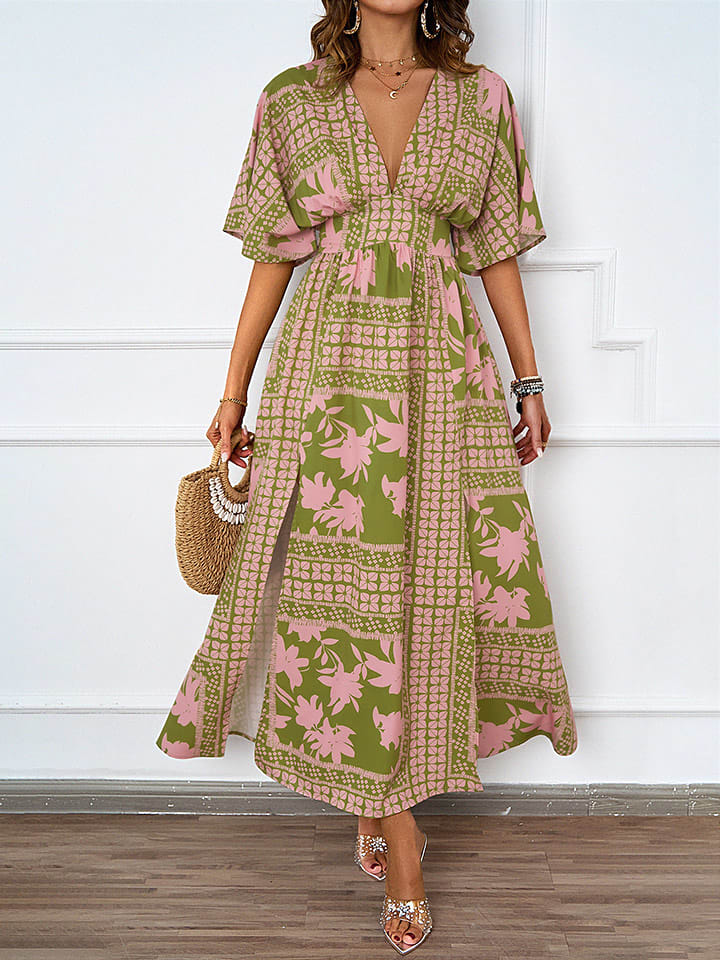 Tazga Sukienka w kolorze zielono-jasnoróżowym rozmiar: 36