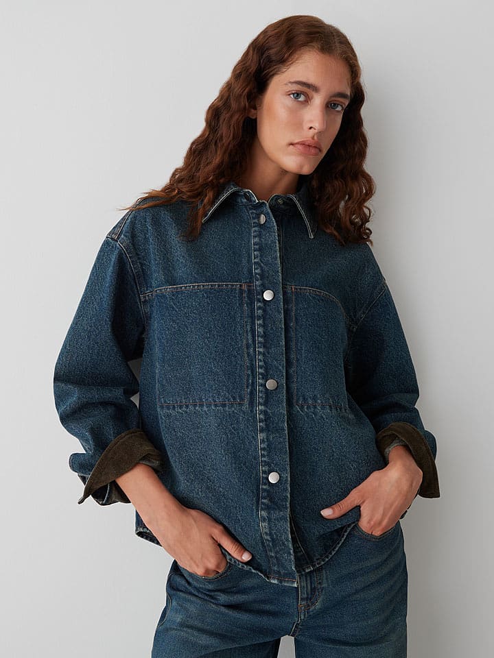 OPUS Kurtka dżinsowa "Jaspa" w kolorze granatowym rozmiar: 42