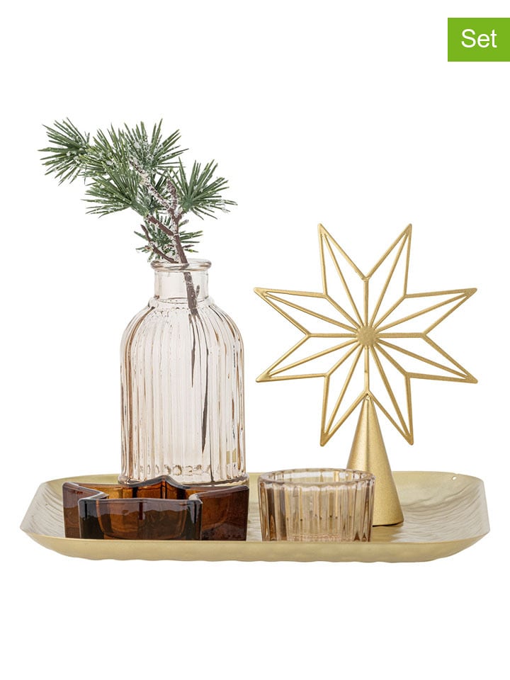 Bloomingville 6-częściowy zestaw w kolorze złotym - 22 x 21 x 22 cm rozmiar: onesize