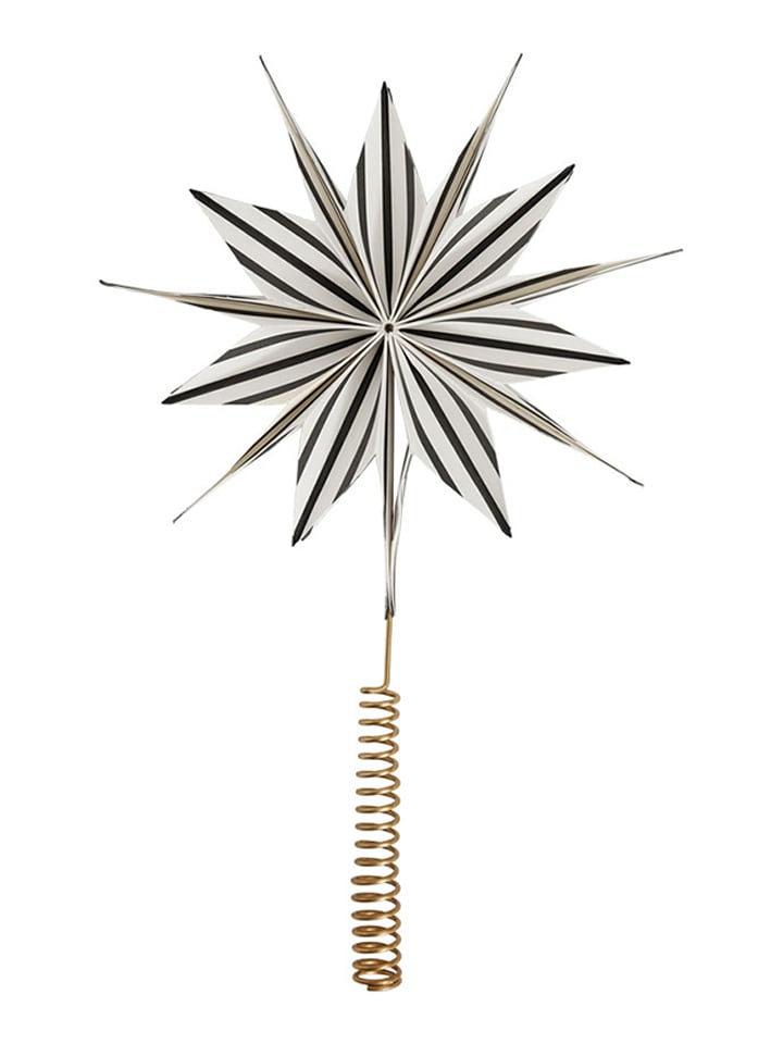 OYOY living design Gwiazda świąteczna "Toppu" w kolorze biało-czarnym rozmiar: onesize