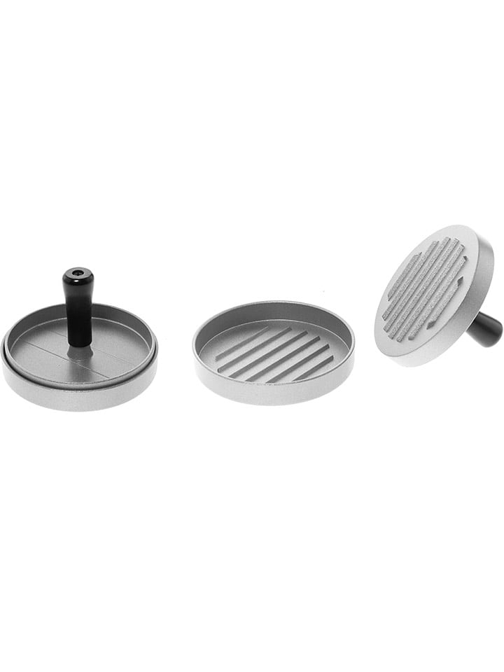 Maku Prasa w kolorze srebrno-czarnym do hamburgerów - Ø 12,5 cm rozmiar: onesize