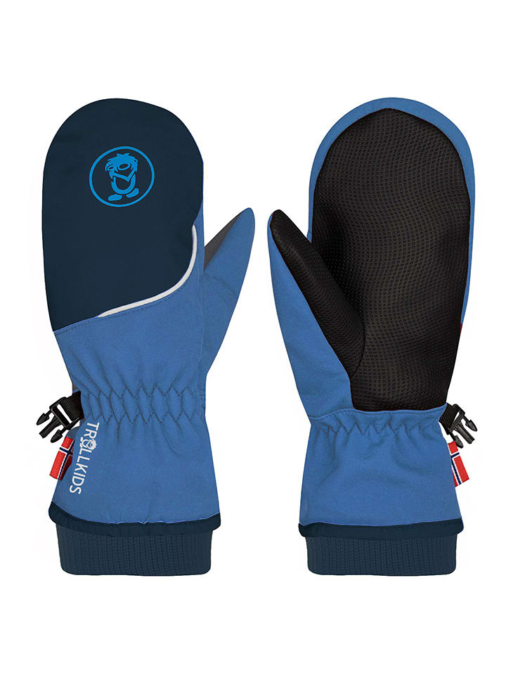 Trollkids Rękawiczki softshellowe "Trolltunga" w kolorze niebieskim rozmiar: 4,5