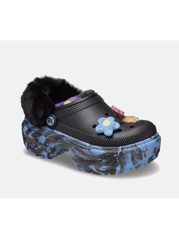 Crocs Chodaki "Happy Socks X Crocs Stomp Bundle" w kolorze czarno-niebieskim rozmiar: 38/39