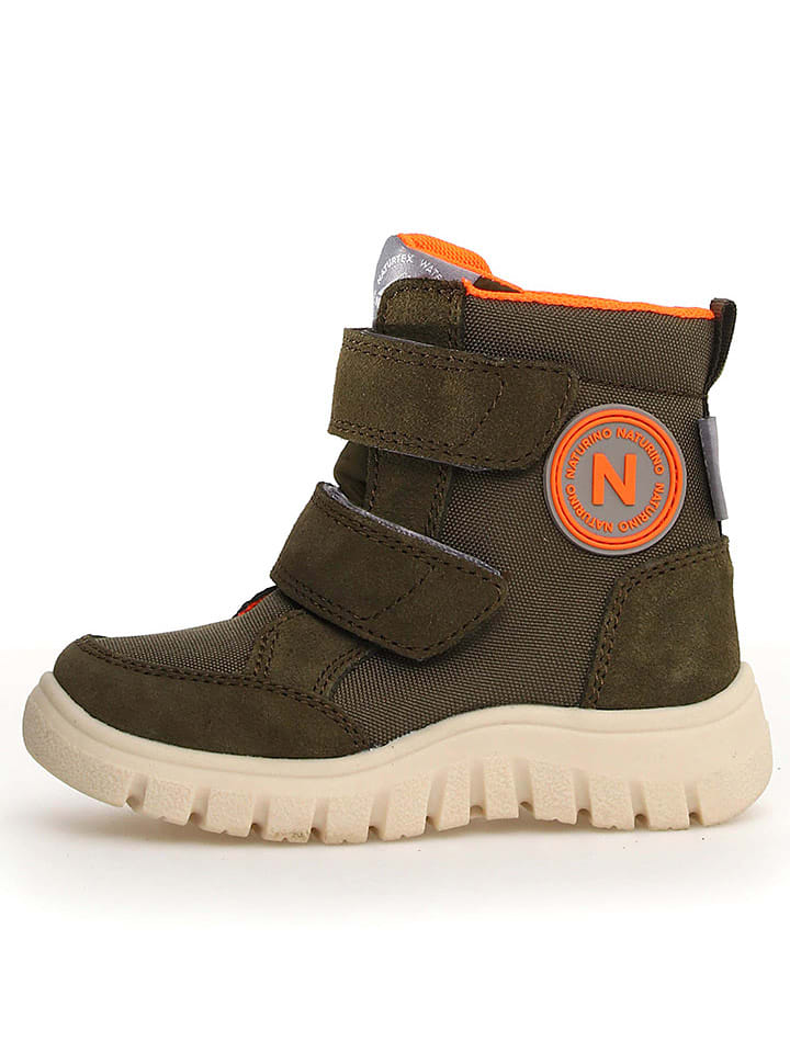 Naturino Botki zimowe "Geminae 3" w kolorze khaki rozmiar: 29