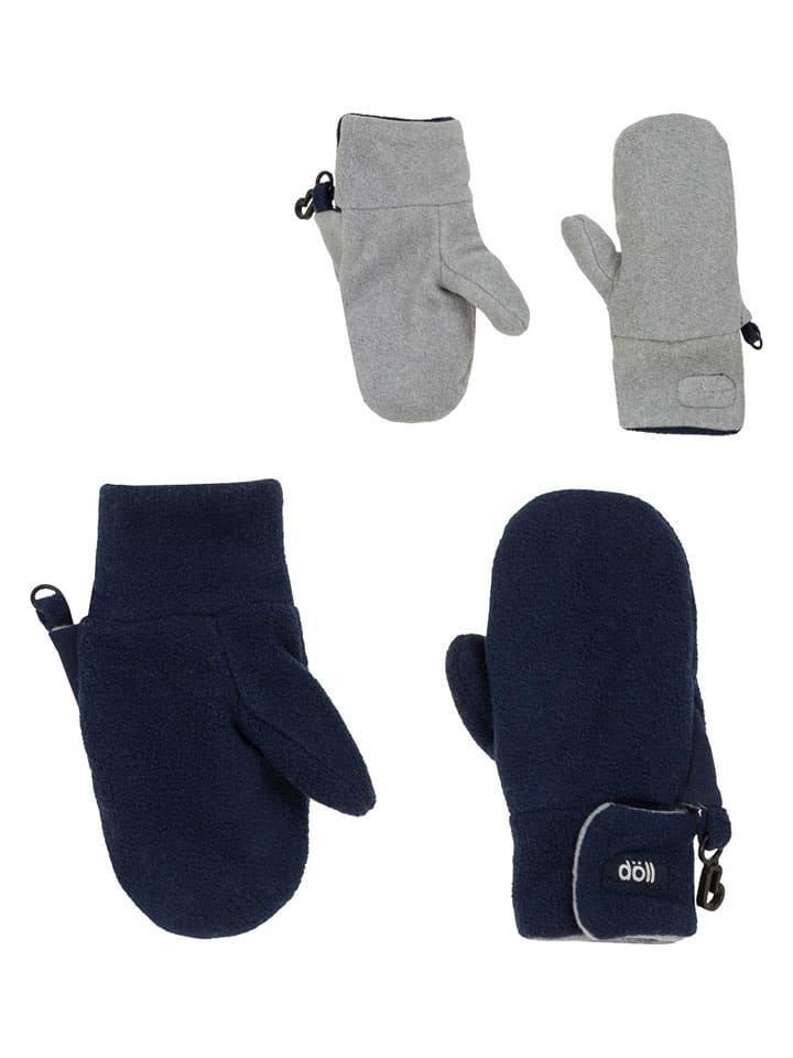 Döll Rękawiczki w kolorze szaro-granatowym rozmiar: 74/80