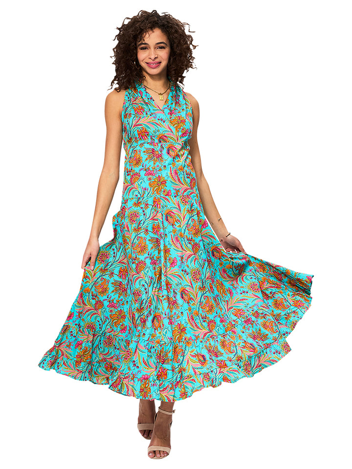 Aller Simplement Sukienka w kolorze turkusowo-pomarańczowym rozmiar: 38/40