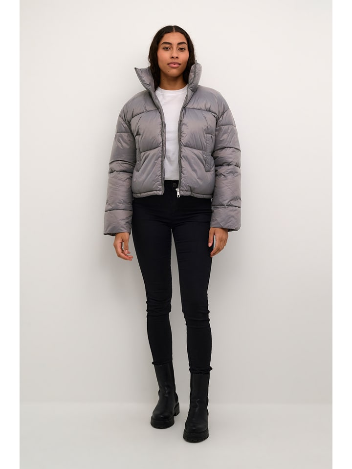 Kaffe Kurtka pikowana w kolorze jasnoszarym rozmiar: 38