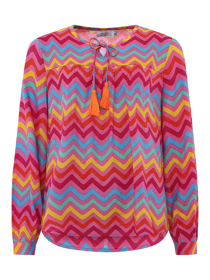 Zwillingsherz Bluzka "Bunte Wellen" ze wzorem rozmiar: L/XL