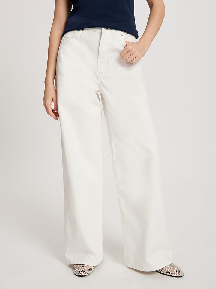 Cross Jeans Dżinsy - Flared fit - w kolorze białym rozmiar: 31W/34L