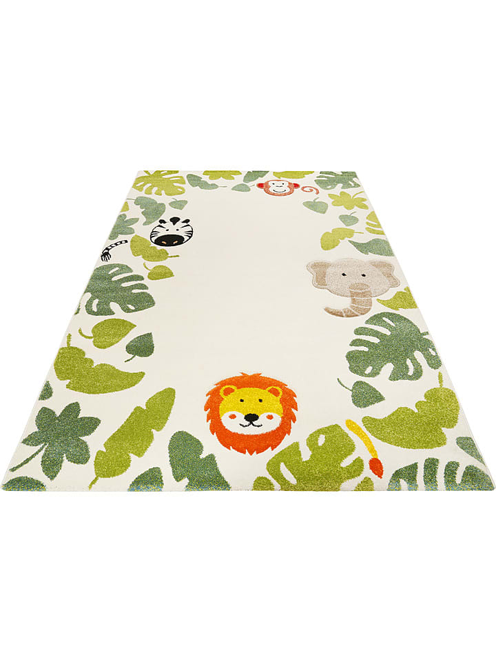 ESPRIT Dywan "Safari" w kolorze kremowo-zielonym rozmiar: 80x150 cm