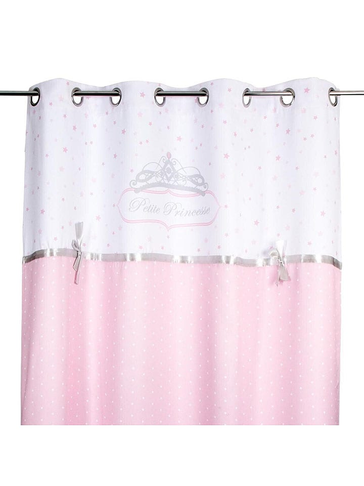 WellHome for Kids Zasłona w kolorze biało-jasnoróżowym - 160 x 140 cm rozmiar: onesize