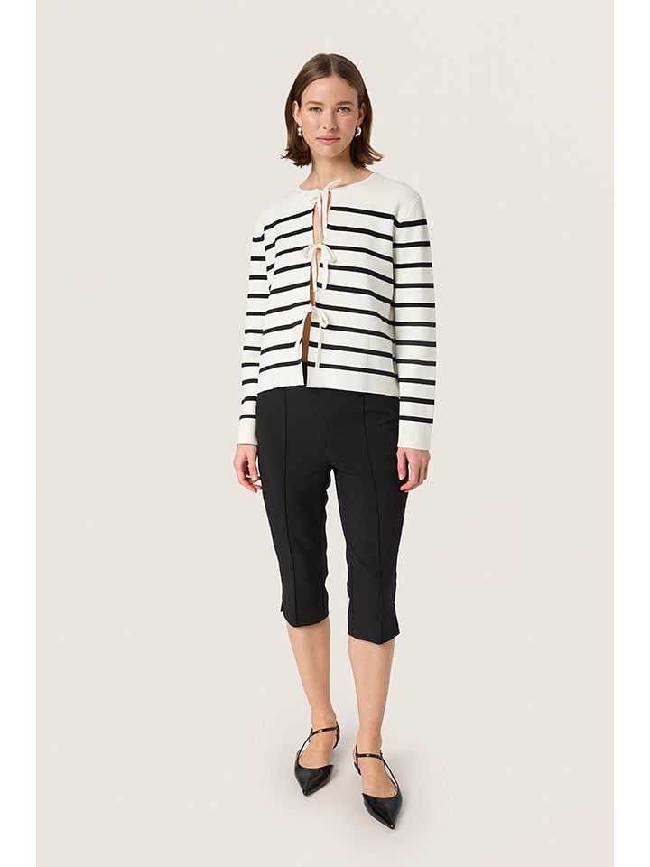 Soaked in Luxury Kardigan w kolorze kremowo-czarnym rozmiar: S