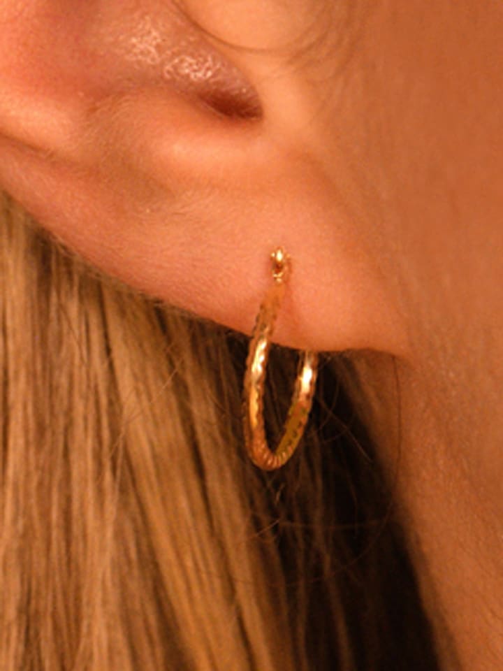 L instant d Or Złote kolczyki-kreole "Nina" rozmiar: onesize