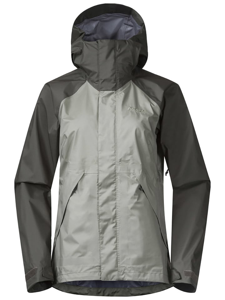 Bergans Kurtka przeciwdeszczowa w kolorze oliwkowo-szarym rozmiar: XS