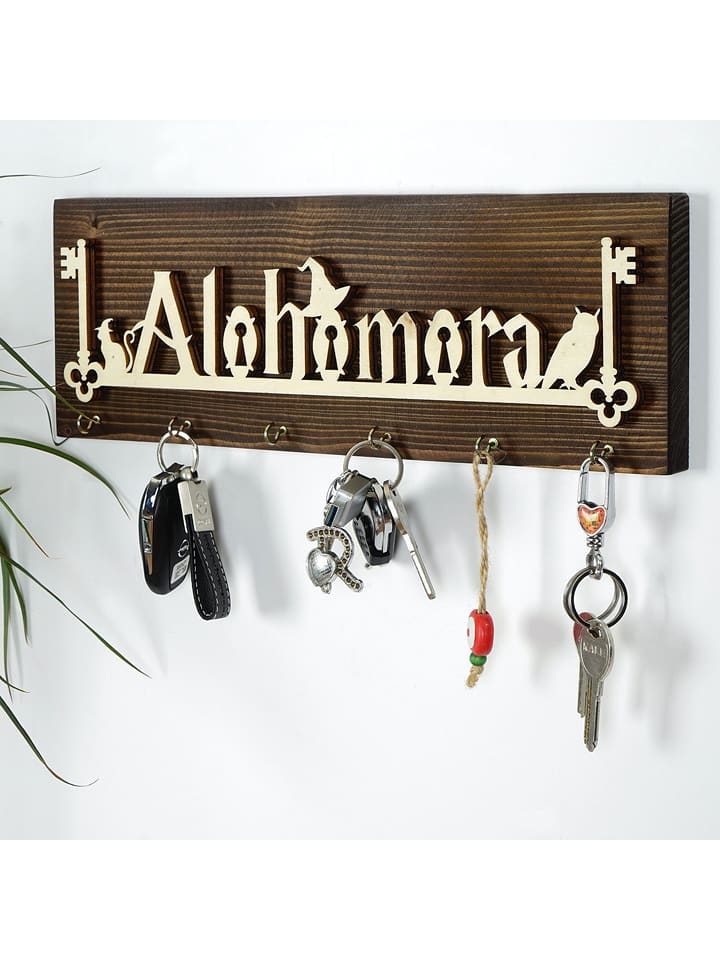 Wallity Listwa w kolorze brązowym na klucze - 14 x 40 cm rozmiar: onesize