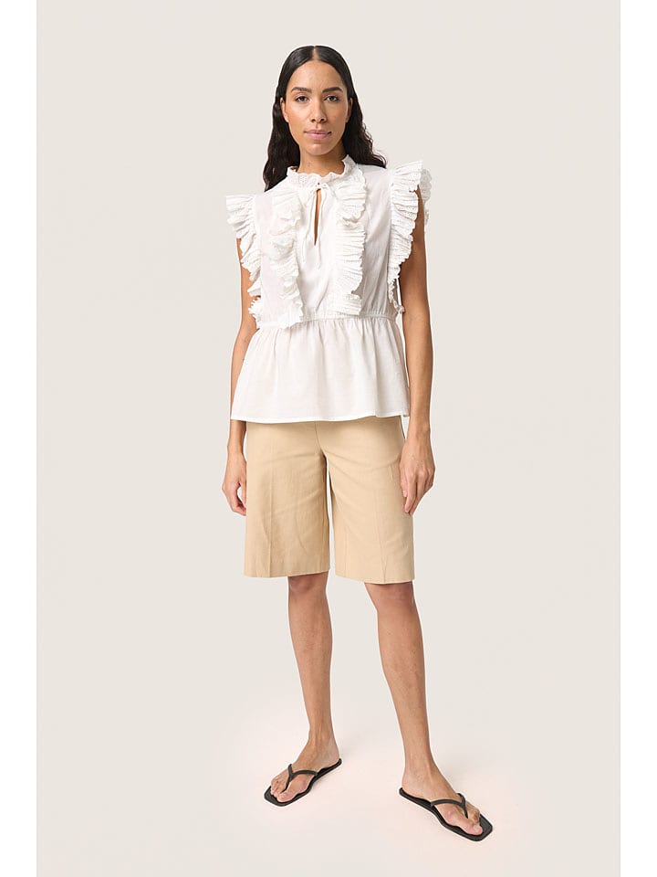 Soaked in Luxury Bluzka w kolorze kremowym rozmiar: XS