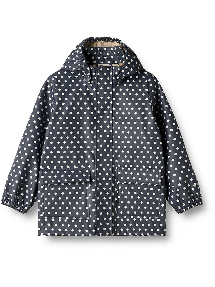 Wheat Kurtka przeciwdeszczowa "Ollo" w kolorze granatowo-kremowym rozmiar: 98