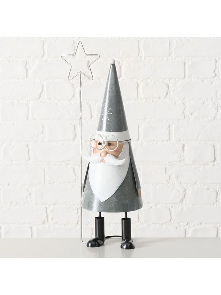 Boltze Figurka dekoracyjna LED "Justus" w kolorze szaro-białym - wys. 52 cm rozmiar: onesize