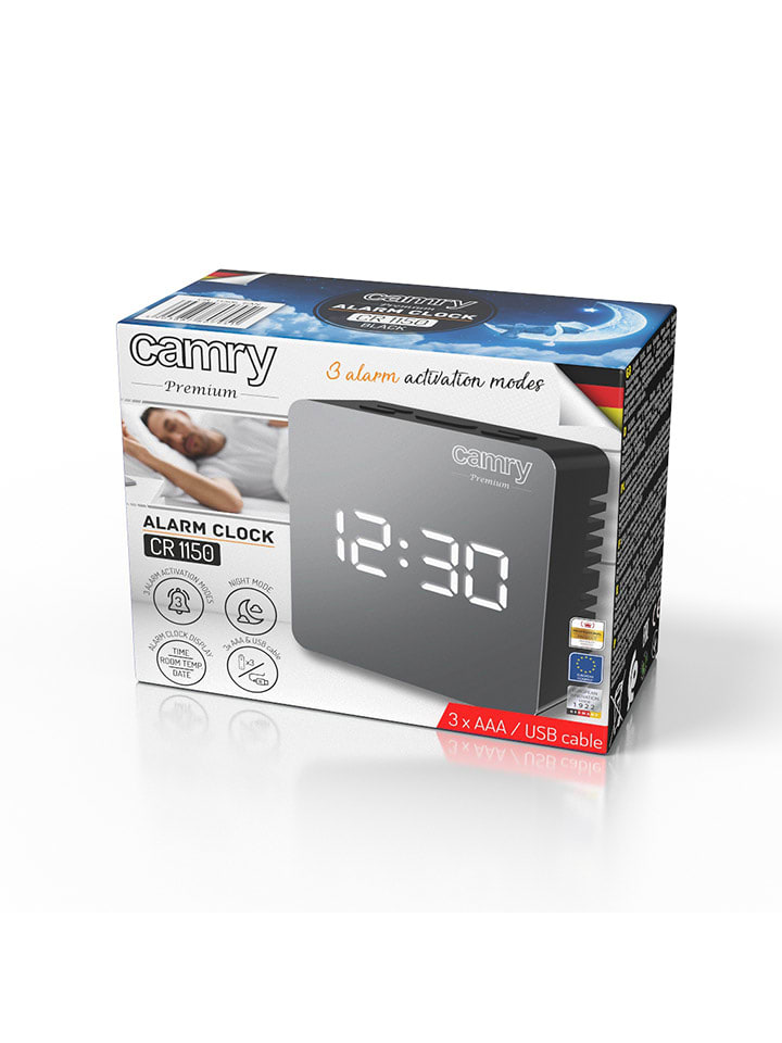 Adler Budzik cyfrowy w kolorze szarym rozmiar: onesize