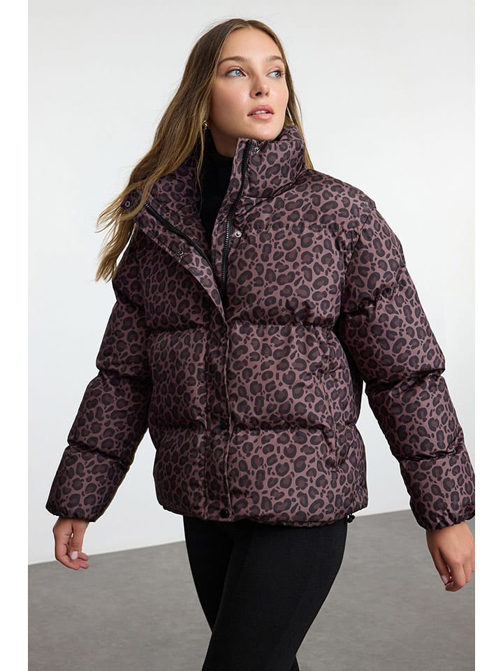 trendyol Kurtka zimowa w kolorze brązowym rozmiar: XXS