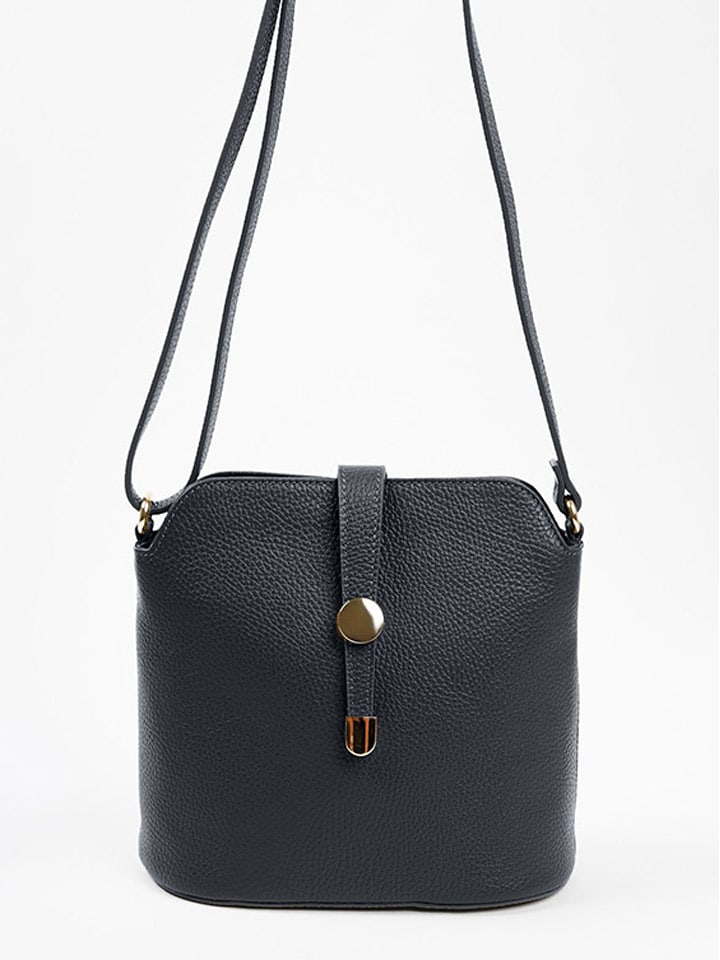 Lia Biassoni Skórzana torebka w kolorze czarnym - 24 x 22 x 10 cm rozmiar: onesize