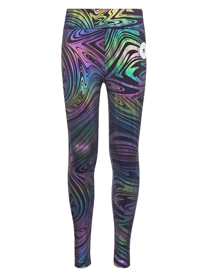 Converse Legginsy w kolorze czarnym ze wzorem rozmiar: 152/158