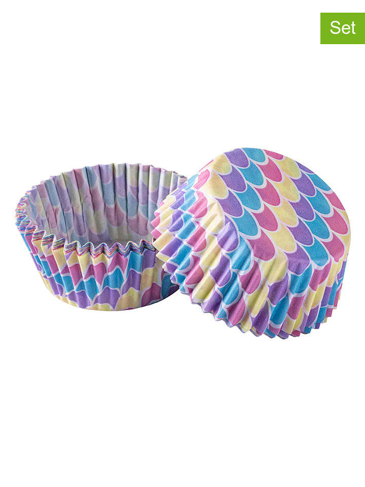Zenker Foremki papierowe (100 szt.) "Mermaid" w kolorze ze wzorem do muffinek rozmiar: onesize