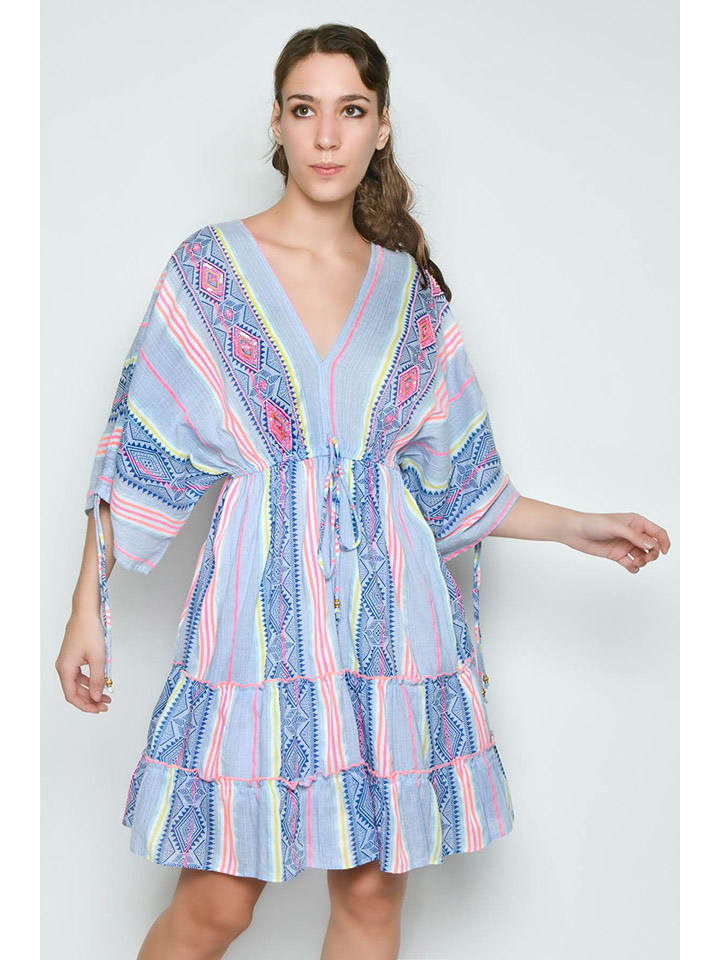 H.H.G. Sukienka w kolorze błękitno-jasnoróżowym rozmiar: L