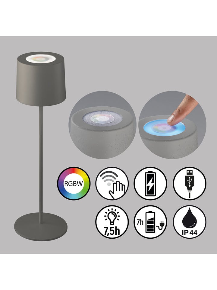 FH Lighting Lampa stołowa LED "Sun" w kolorze szarym - wys. 38 x Ø 12 cm rozmiar: onesize