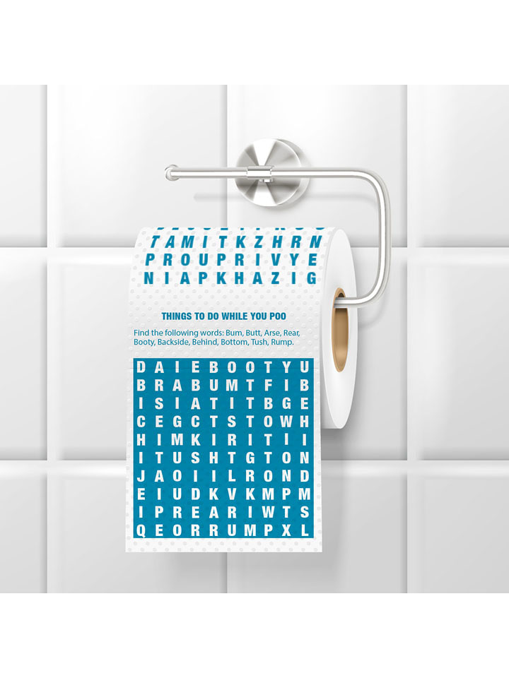 MAD MONKEY Papier toaletowy "Things to do while you poo" w kolorze niebieskim rozmiar: onesize