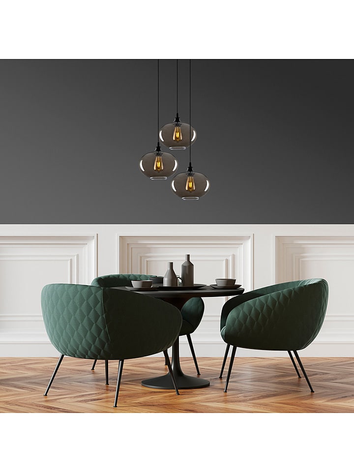 Evila Lampa wisząca "Smoked" w kolorze czarnym - Ø 61 cm rozmiar: onesize