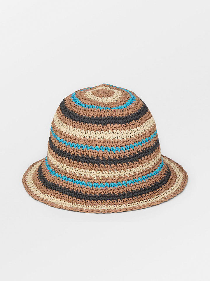 Becksöndergaard Kapelusz w kolorze karmelowo-turkusowym rozmiar: XS/S