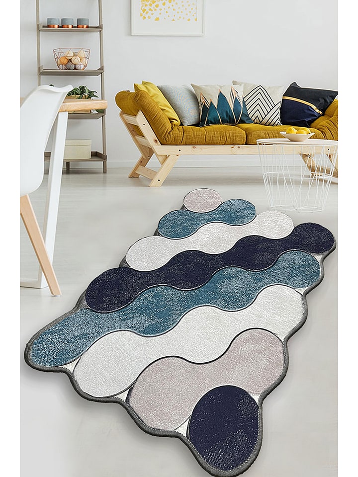 Mioli Dywan w kolorze kremowo-niebieskim rozmiar: 100x150 cm