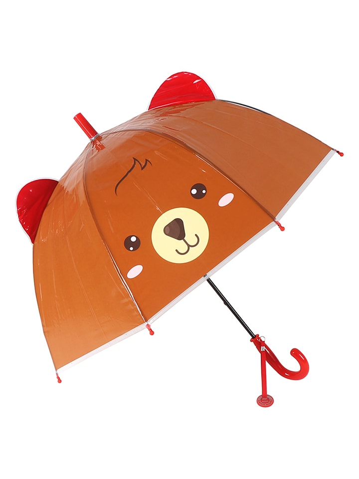 Le Monde du Parapluie Parasol dziecięcy "Bear" w kolorze jasnobrązowym - Ø 70 cm rozmiar: onesize