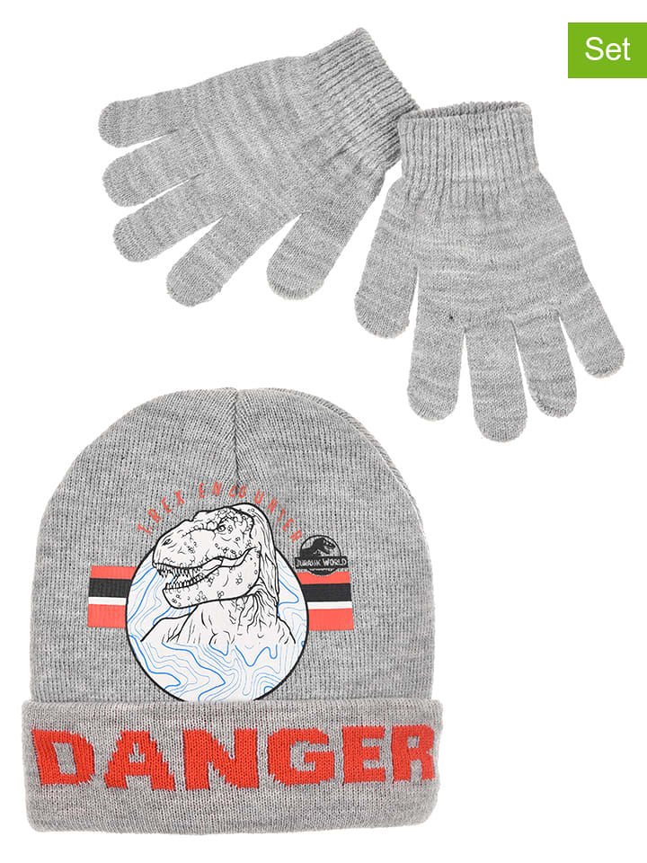 Jurassic World 2-częściowy zestaw "Park Jurajski" w kolorze jasnoszarym rozmiar: 52 cm