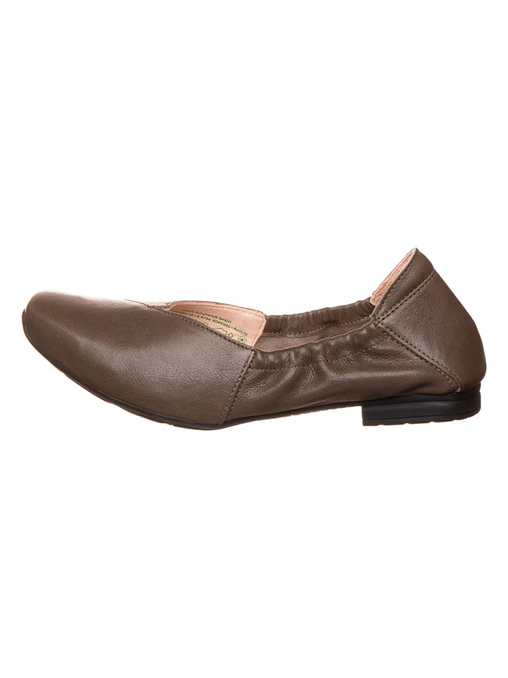 Think! Skórzane baleriny w kolorze brązowym rozmiar: 41