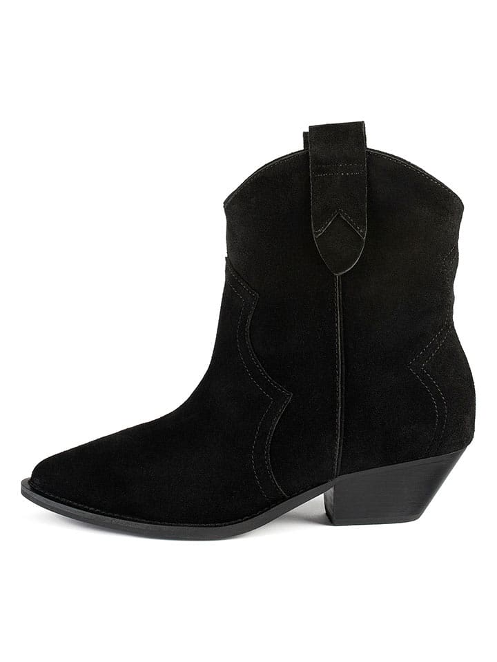 loft37 Skórzane botki w kolorze czarnym rozmiar: 37