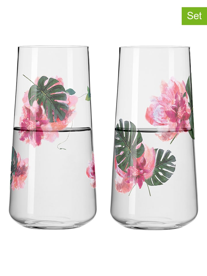 RITZENHOFF Szklanki (2 szt.) w kolorze jasnoróżowym - 614 ml rozmiar: onesize