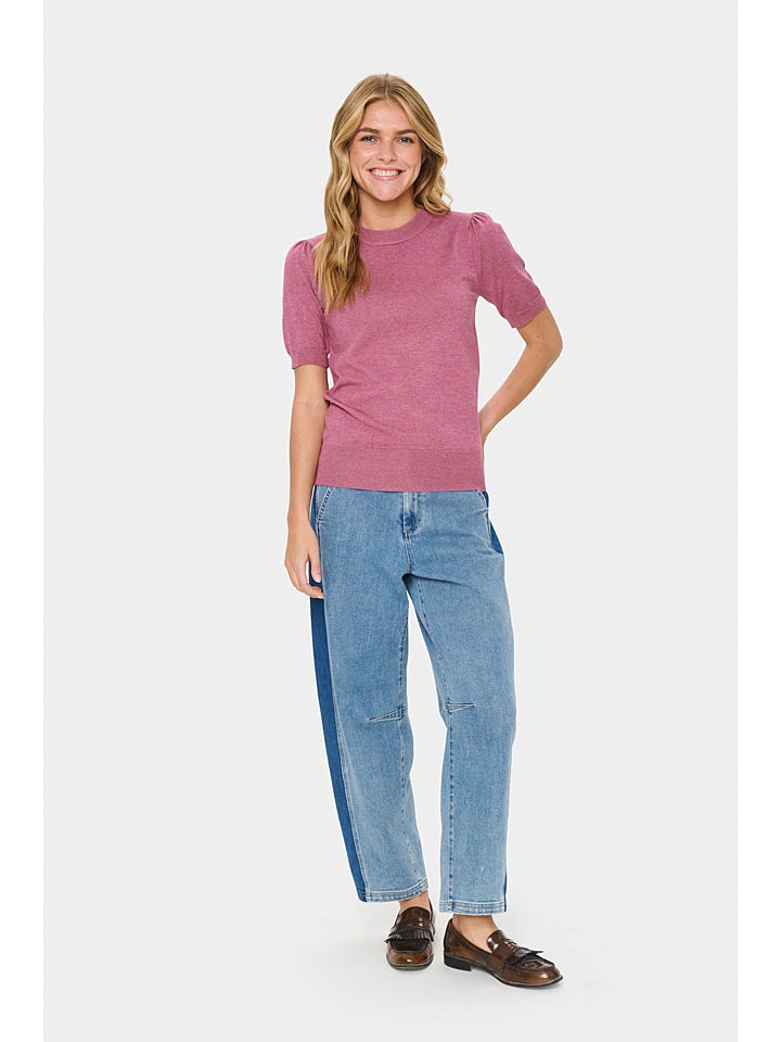 SAINT TROPEZ Sweter w kolorze jasnoróżowym rozmiar: M